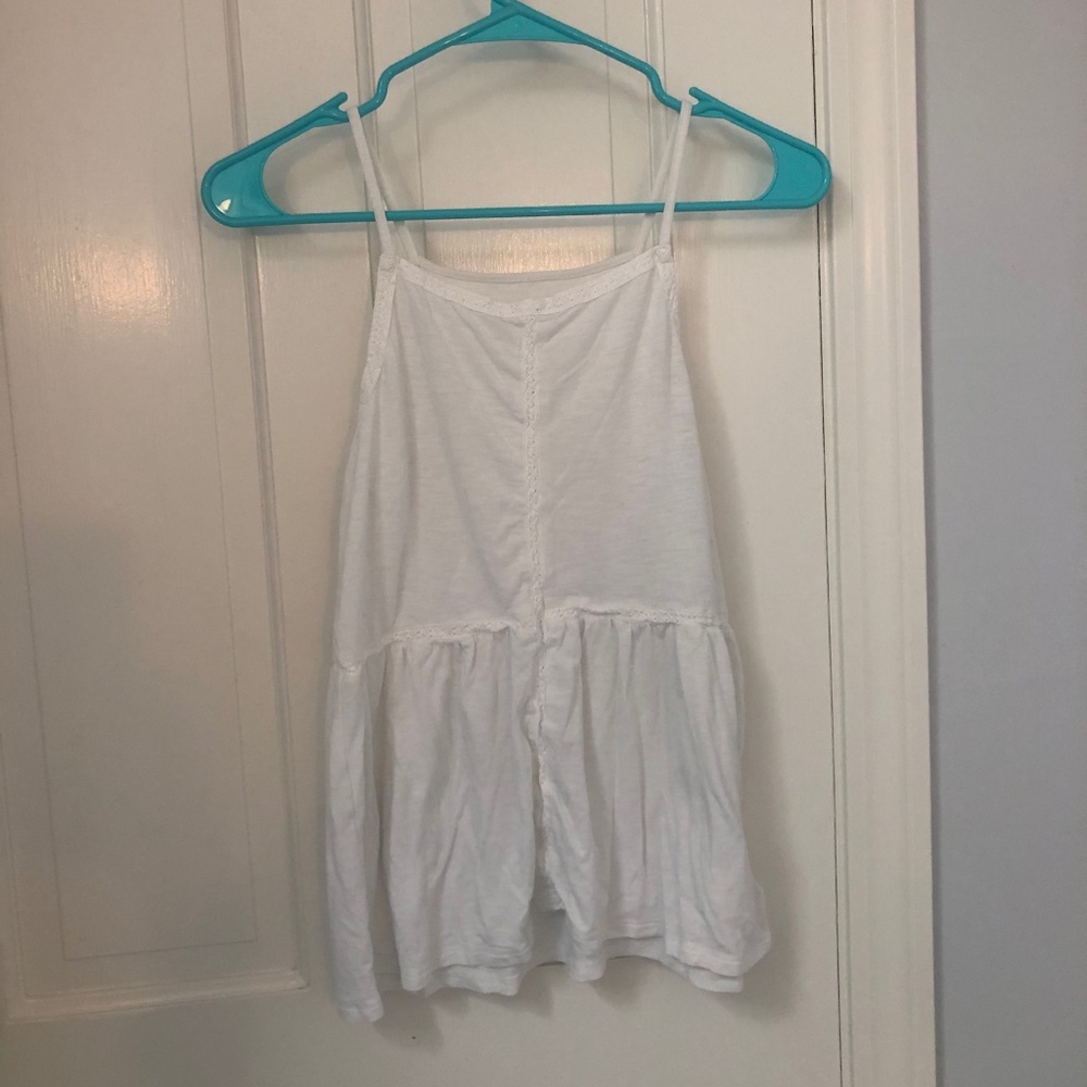 American Eagle White Flowy Top